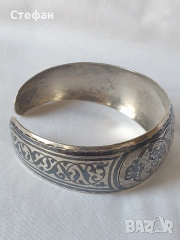 Сребърна гривна, снимка 4 - Гривни - 54267279