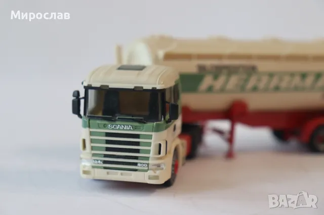 HERPA H0 1/87 SCANIA СИЛОЗ ЦИСТЕРНА МОДЕЛ КОЛИЧКА КАМИОН, снимка 5 - Колекции - 49934512