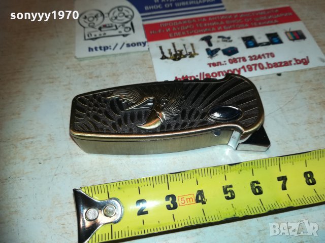 метална запалка с нож и орел 1011202028, снимка 3 - Ресийвъри, усилватели, смесителни пултове - 30744315