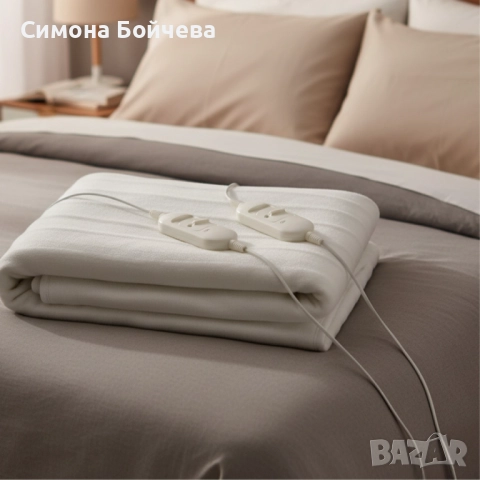 Електрическо двойно одеяло Rosberg RS8510AD – 160×140 см, 2×60W, LED индикатор, снимка 2 - Олекотени завивки и одеяла - 52807359