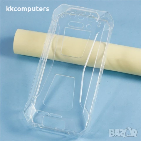 Гъвкав TPU Калъф + Скрийн Протектор за Unihertz Tank 2 Pro – Прозрачен / Черен, снимка 4 - Калъфи, кейсове - 50657134