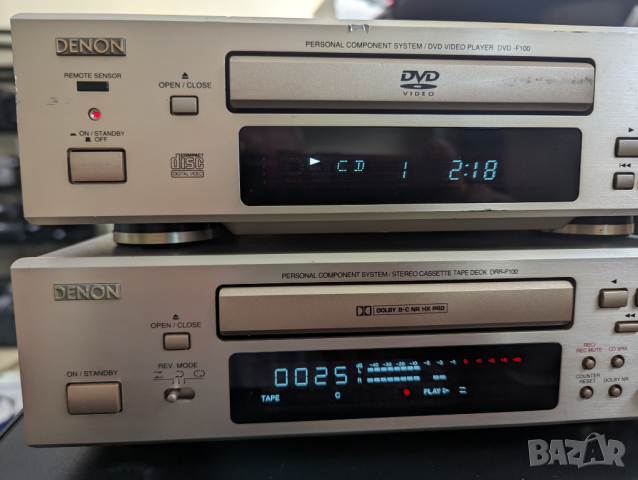 Denon DRR-F100 касетъчен дек и DVD-F100 плеер, снимка 2 - Декове - 44716371