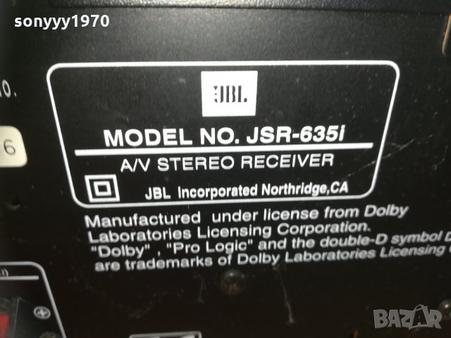 jbl model jsr-635i a/v receiver 2301211050, снимка 18 - Ресийвъри, усилватели, смесителни пултове - 31524631