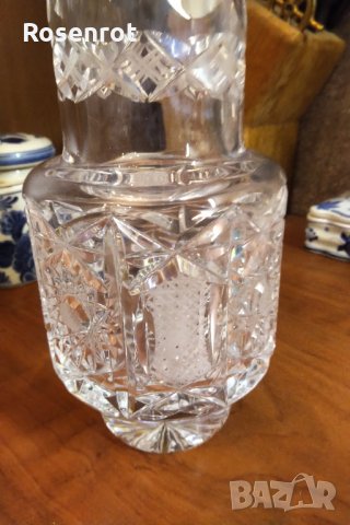 Бохемия великолепна кристална ваза в стил Арт Деко , снимка 9 - Вази - 30925042