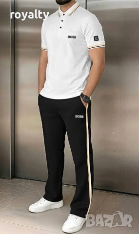 Hugo Boss Нов Бял Мъжки Екип Хюго Бос 
