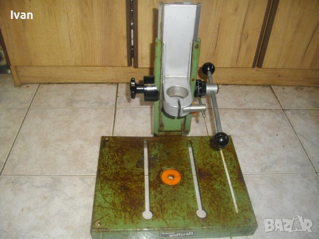 6кг-Голяма Стойка За Бормашина-Работен Ход85мм-ф43мм-С Тресчотка-Прецизна-Немска Профи-WOLFCRAFT 540, снимка 2 - Други инструменти - 40462363