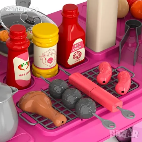 Детска кухня с пара + барбекю, снимка 4 - Играчки за стая - 48246513