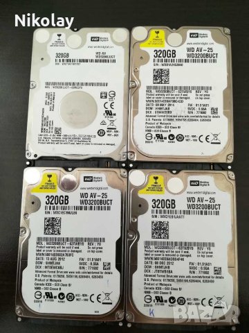 Продавам 2.5" 320GB дискове без лоши сектори и в отличо здраве., снимка 1 - Твърди дискове - 30526787