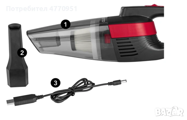 CLEANmaxx Cordless Handheld Vacuum Cleaner, снимка 4 - Прахосмукачки - 53944815