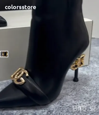 Черни боти на ток Dolce&Gabbana-VL81D, снимка 4 - Дамски боти - 47466565