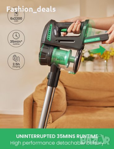 Нова ръчна Безжична прахосмукачка с мощно засмукване Blitz V8 Почистване дом, снимка 4 - Прахосмукачки - 39065485