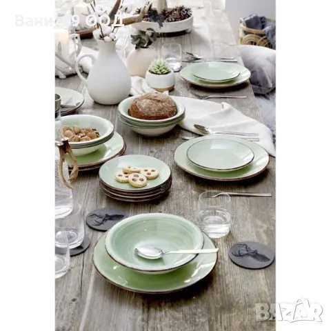 Красив зелен сервиз за хранене , снимка 3 - Сервизи - 47527258