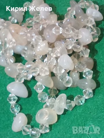 СКЪПОЦЕННА ОГЪРЛИЦА от ФАСЕТИРАН ЧИСТ ПЛАНИНСКИ КРИСТАЛ и МЛЕЧЕН КВАРЦ МАЙСТОРСКА ИЗРАБОТКА 30143, снимка 7 - Колиета, медальони, синджири - 37900867