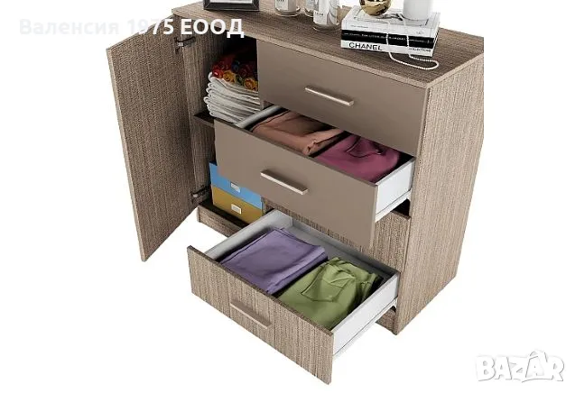 Скрин Сити 3008 дъб артисан или комбинация мока/ лате, снимка 8 - Скринове - 47352394