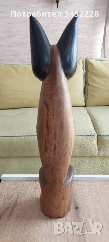 дърворезба за ценители височина 52см, снимка 4 - Декорация за дома - 52255298