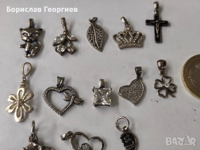 Лот сребърни медальони 925, снимка 4 - Колиета, медальони, синджири - 52573397