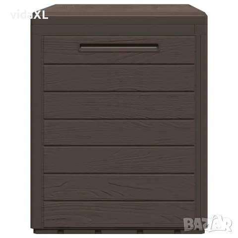 vidaXL Градински сандък за съхранение, кафяв, 78x44x55 см, снимка 5 - Ракли - 56147653