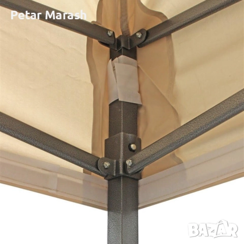 Луксозна градинска шатра KraftWorld 3×6 м – премиум бежово платнище, сгъваема конструкция, снимка 9 - Градински мебели, декорация  - 51465136