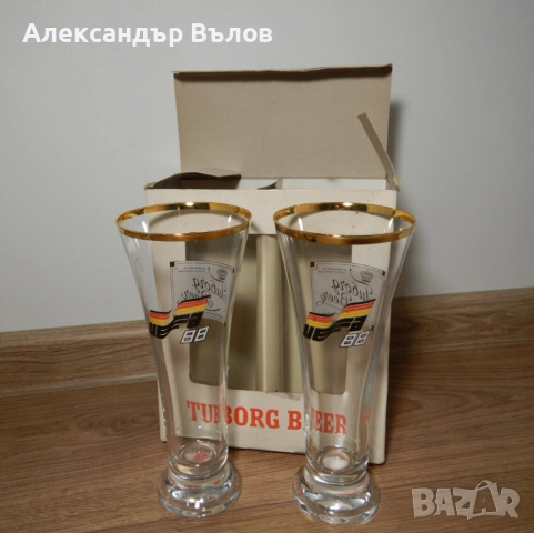 Стари Рекламни Чаши Турборг УЕФА 1988 Финал Фубол Бира, снимка 10 - Колекции - 51551480