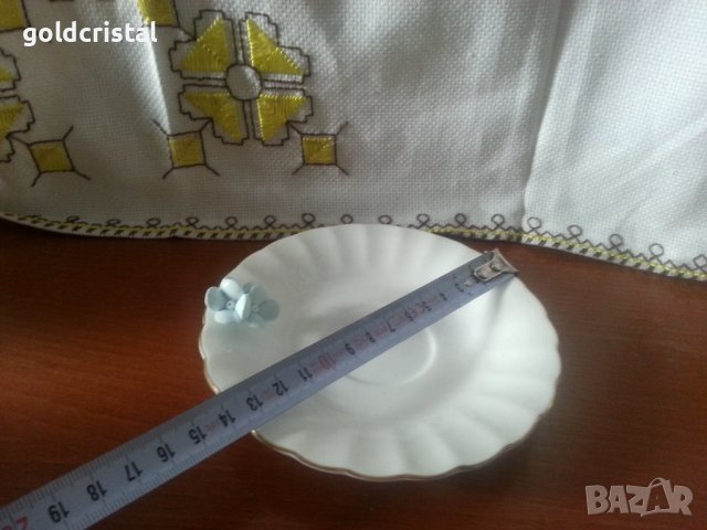 Стар български костен порцелан Бононя сет за чай , снимка 9 - Антикварни и старинни предмети - 42678842