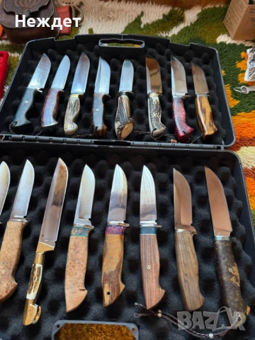 Ножовете са ръчно правени  всеки е от различна стомана и цена.Имат си и кании от 3,5мм телешки бланк, снимка 10 - Ножове - 29145782