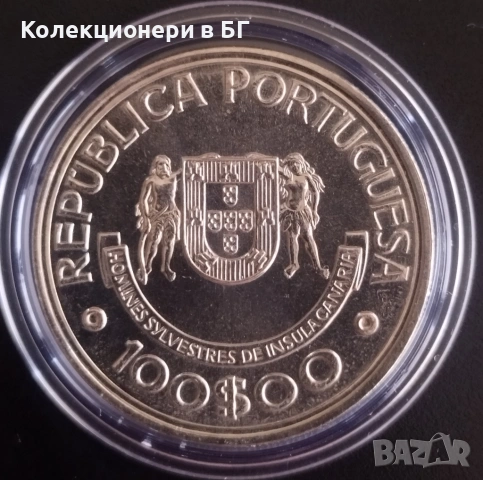 100 ЕСКУДО 1989 ГОДИНА - ПОРТУГАЛИЯ, снимка 2 - Нумизматика и бонистика - 54218879