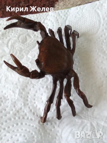 Бронзова фигурка на рак 54441, снимка 3 - Колекции - 54171048