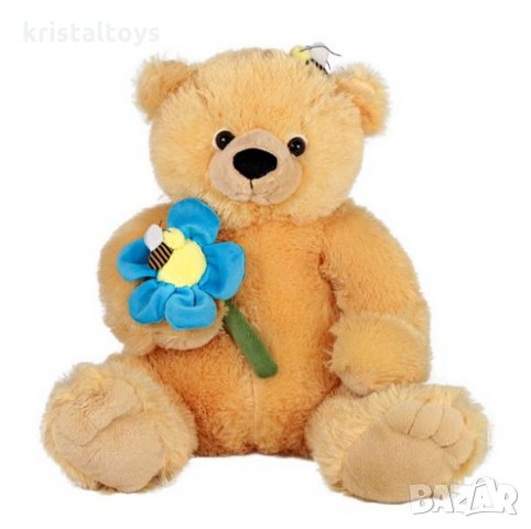 Детска плюшена играчка Мече с цвете, снимка 1 - Плюшени играчки - 30473080