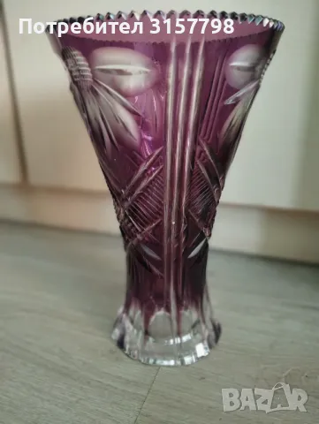 Кристална ваза Бохемия, снимка 3 - Вази - 47391713