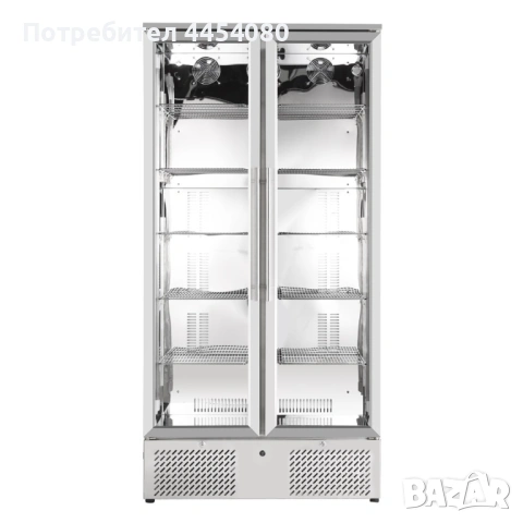 Витрина за напитки 458 L - двойни врати, инокс, LED, снимка 3 - Хладилни витрини и фризери - 53279885