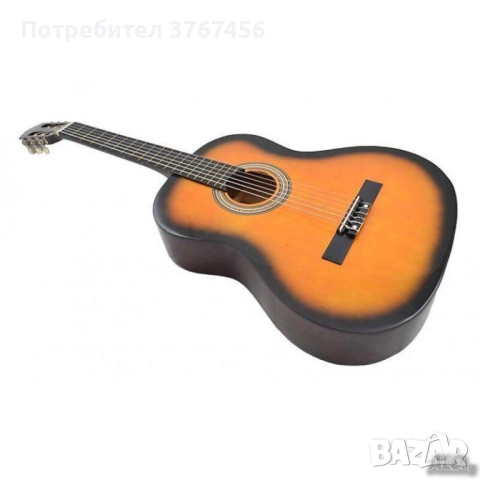 Класическа китара с найлонови струни Hobax FCG-110 SB, 4/4 стандартен размер + 2 аксесоара, снимка 2 - Китари - 51782737