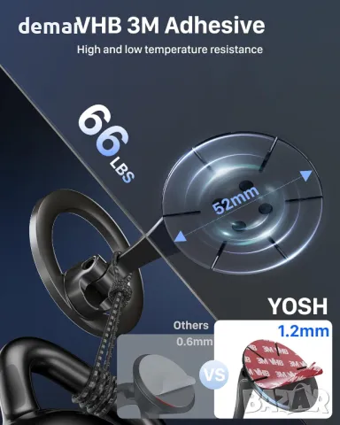 YOSH Mag-Safe поставка, Магнитна стойка за телефон в колата, снимка 5 - Аксесоари и консумативи - 49810464