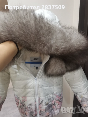 Зимно яке с естествен пух на качулката, снимка 4 - Детски якета и елеци - 52121347