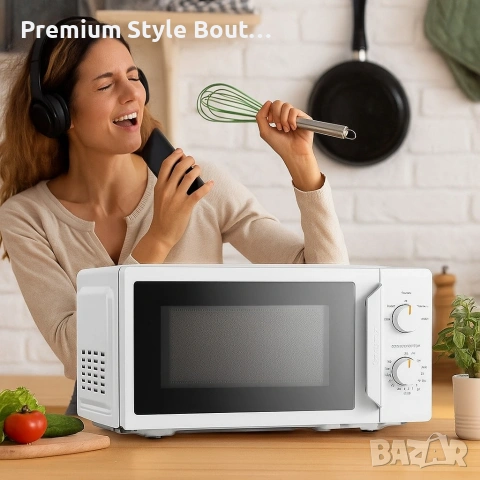 Компактна микровълнова фурна Comfee - 20 литра, 700W и 5 нива на мощност, снимка 8 - Друга електроника - 53924033