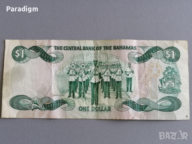 Банкнота - Бахами - 1 долар | 1974г., снимка 2 - Нумизматика и бонистика - 36546896
