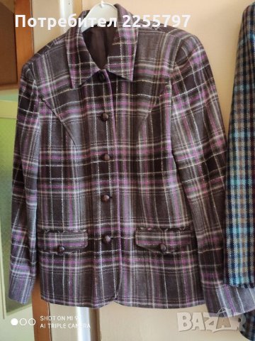 Карирано вълнено сако