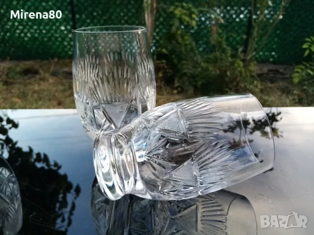 Български кристален сервиз за вода, снимка 5 - Сервизи - 56364688