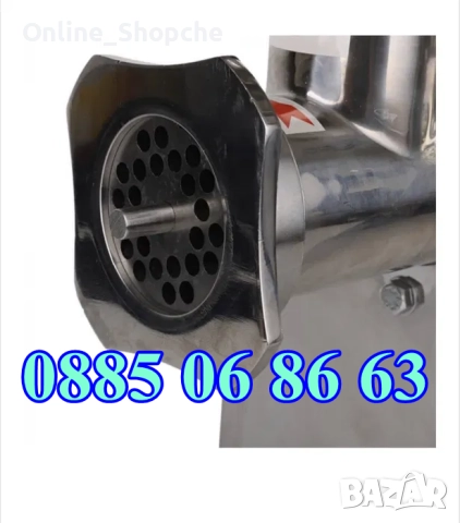 Професионална месомелачка ТК12 1200W, 150 кг/ч, 3 решетки, 2 ножа, снимка 4 - Друго търговско оборудване - 48060950
