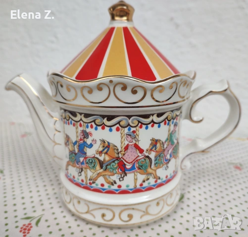 Sadler винтидж чайник Carousel (Въртележка), снимка 5 - Други - 53999763