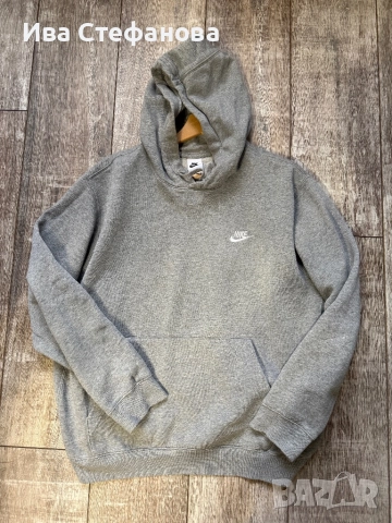 Нов оригинален памучен памук дамски суичър сив ватиран 100 % оригинален марков Nike nike Найк