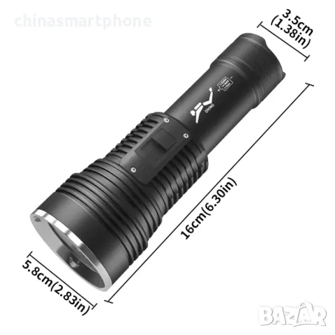 Водолазен фенер 60W LED - 10000 лумена, IP68 водоустойчив, за подводен риболов, гмуркане и още!, снимка 8 - Екипировка - 48875185