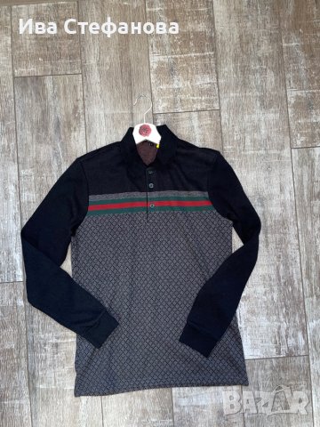 Нов уникален 100% памук памучен  оригинален тънък пуловер GUCCI Cucci Гучи, снимка 2 - Пуловери - 42866799