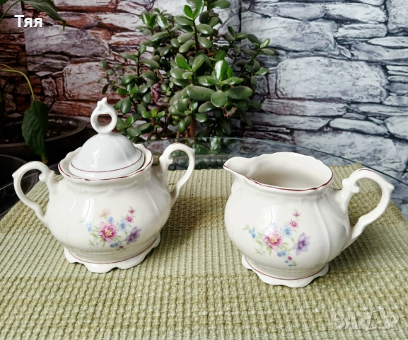 БГ порцелан барокова захарница и каничка 