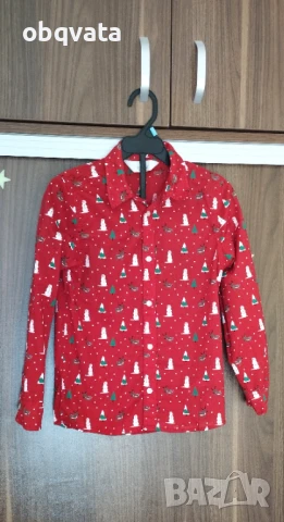 Детска коледна риза HM за момче 128см