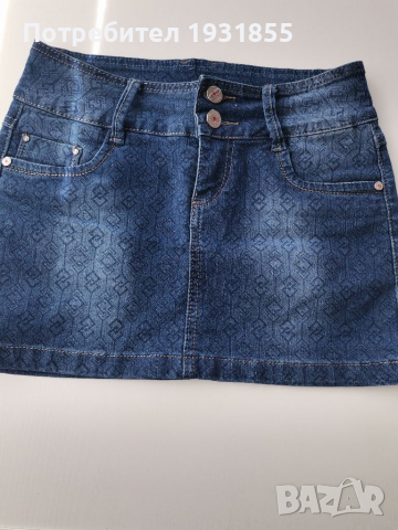 Дънкова пола с десен