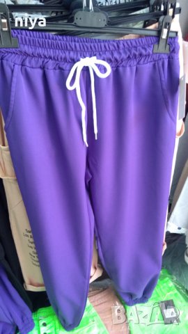Спортен панталон във бял и лилав цвят, снимка 6 - Панталони - 29158147