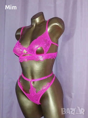 М К-т Сутиен и полупрашка в розово , снимка 4 - Бельо - 53377114