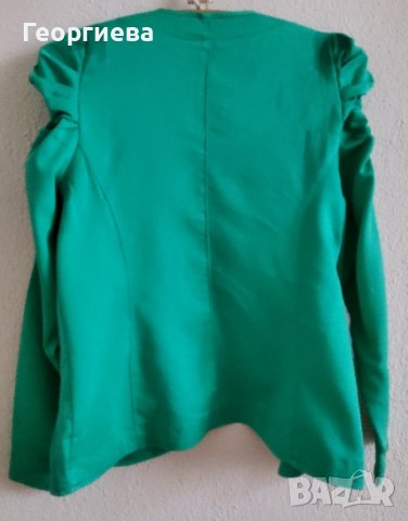 Памучно сако в свежо зелено, снимка 4 - Сака - 37802236