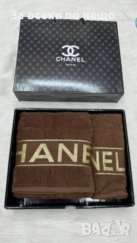 Chanel Луксозни Хавлии - 2бр. в кутия - Налични Различни Цветове Код E704, снимка 10 - Хавлиени кърпи - 51152282