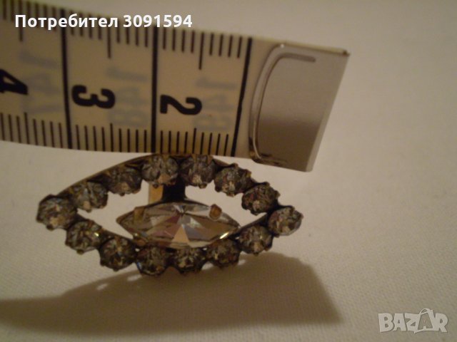 стар дамски пръстен месинг със позлата и циркони, снимка 2 - Антикварни и старинни предмети - 35218309